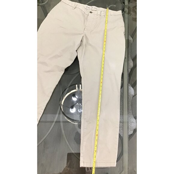 OLD NAVY MENS KHAKI CHINO ATHLETIC BUILT-IN- FLEX STRAIGHT LEG PANTS SIZE 38X32 - Picture 6 of 6